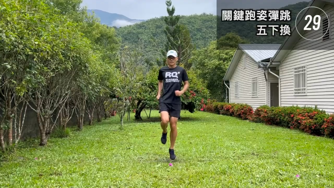 單腳彈跳-原地-5下換 × 2